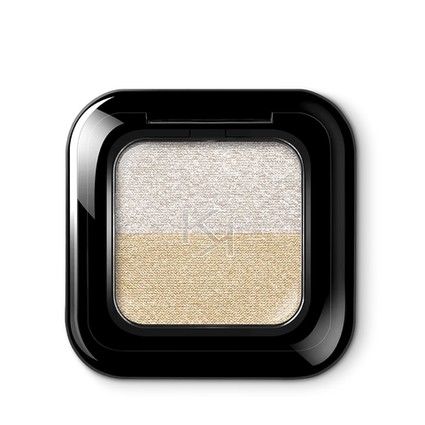 bright duo eyeshadow - 01 Metallic White / True Gold