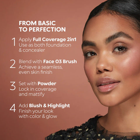 full coverage 2-in-1 foundation & concealer - N170 Neutral