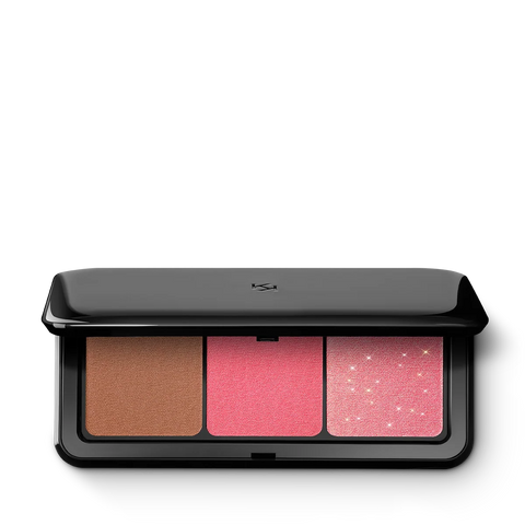 multi finish trio blush & bronzer palette - 03 - Pink