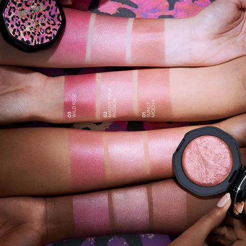 just cavalli x kiko milano fusion glow blush - 01 Sunlit Mocha
