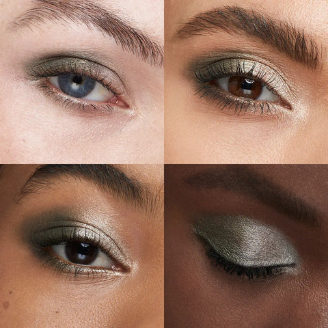 bright duo eyeshadow - 16 Warm Silver / Jungle Green