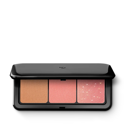 multi finish trio blush & bronzer palette - 01 - Coral