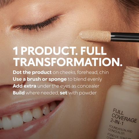 full coverage 2-in-1 foundation & concealer - WR15 Warm Rose